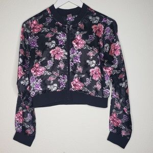 Justice Jackets & Coats - Justice Floral Satin Bomber Jacket Justice Jackets & Coats - Justice Floral Satin Bomber Jacket